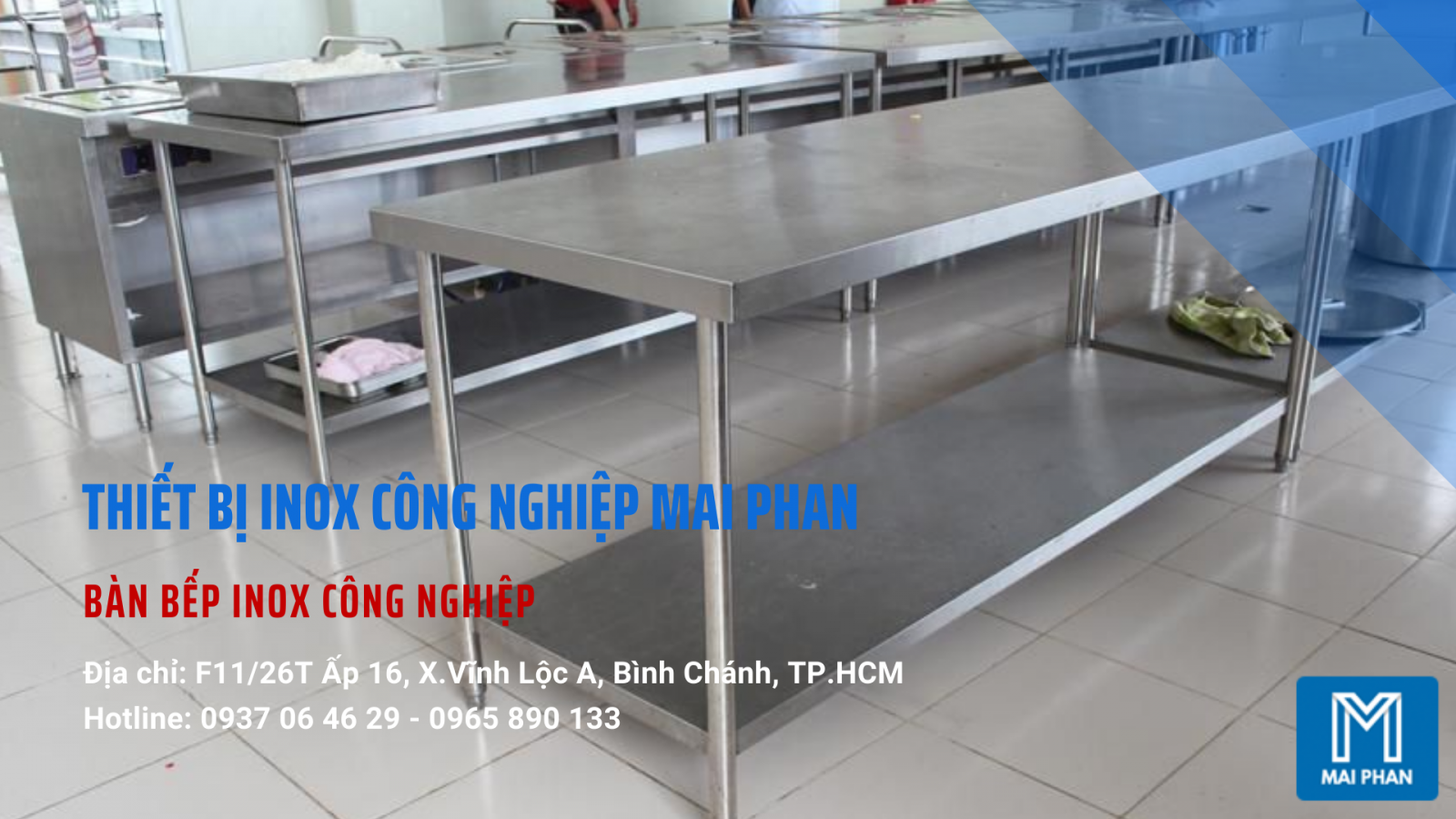 bàn bếp inox công nghiệp